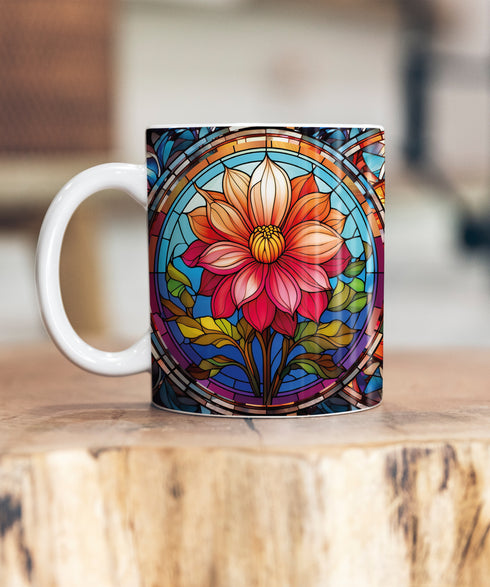 Dahlia Suncatcher Artwork Ceramic Mug